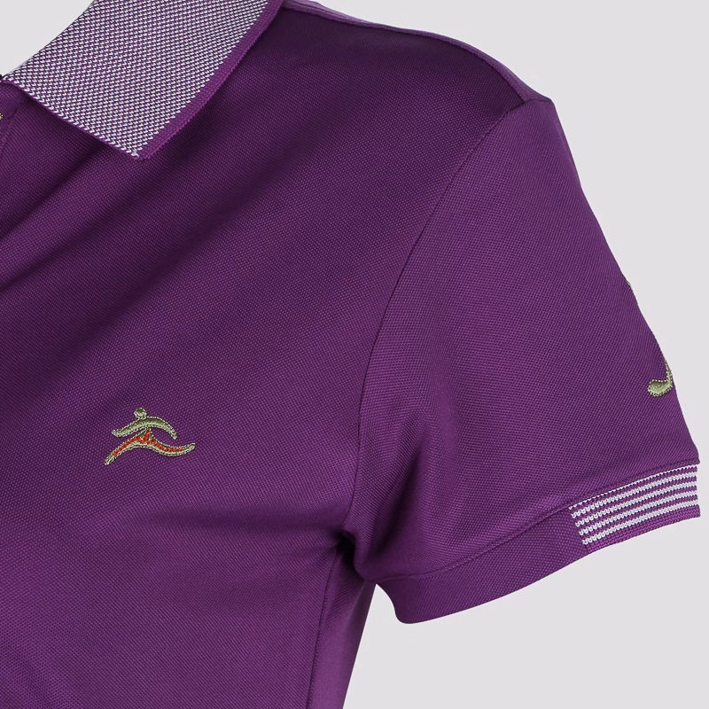 Áo Thun Thể Thao Nữ Cổ Dệt Sọc Tím Cl2525256 - Colo Store - Ảnh 3