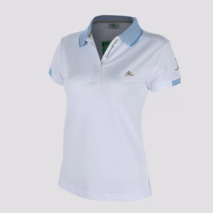 Áo Thun Thể Thao Nữ Cổ Dệt Sọc Trắng Cl2525256 - Colo Store