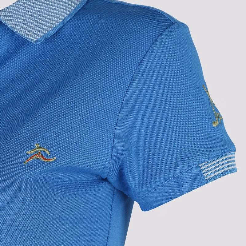 Áo Thun Thể Thao Nữ Cổ Dệt Sọc Xanh Số 8 Cl2525256 - Colo Store - Ảnh 3