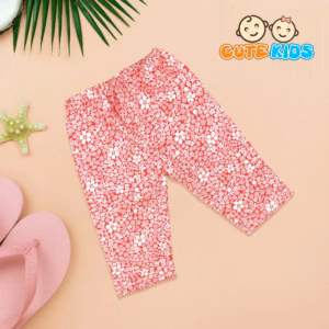 Quần Legging Lửng Bé Gái Họa Tiết Cotton Xuất Đẹp Mềm Mát Co Giãn Cho Bé 29-41Kg