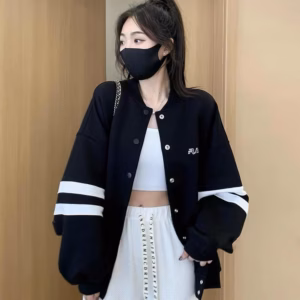 Áo Khoác Bomber Nam Nữ Chất Thun Nỉ Logo Rac.K Siêu Ngầu - Htm Fashion