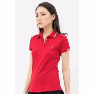 Áo Thun Thể Thao Nữ Cổ Vải Màu Đỏ Đô Cl1606778 - Colo Store