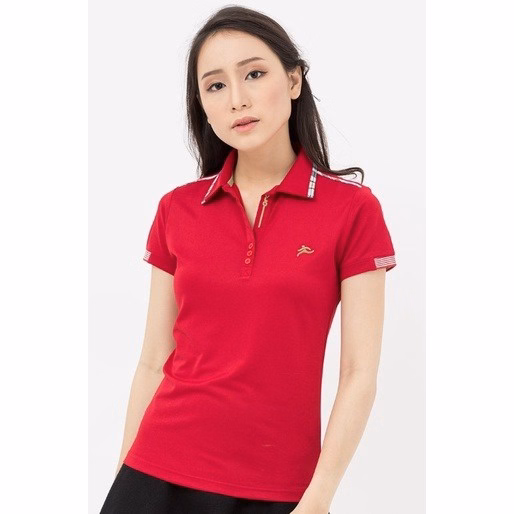 Áo Thun Thể Thao Nữ Cổ Vải Màu Đỏ Đô Cl1606778 - Colo Store - Ảnh 2