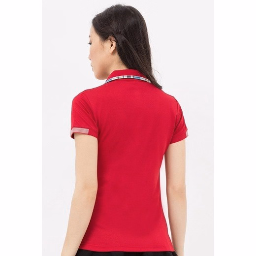 Áo Thun Thể Thao Nữ Cổ Vải Màu Đỏ Đô Cl1606778 - Colo Store - Ảnh 3