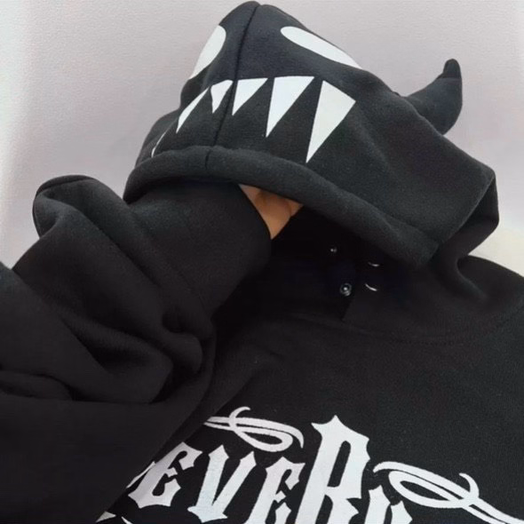 Áo Hoodie Nam Nữ Neverhood Phối Sừng Trên Nón Độc Đáo Tp941 - Golden Dream - Ảnh 4