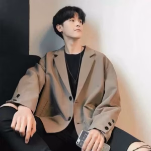 Áo Khoác Blazer Nam Cao Cấp Kiểu Dáng Vest Năng Động Phong Cách Hàn Quốc - Htm Fashion