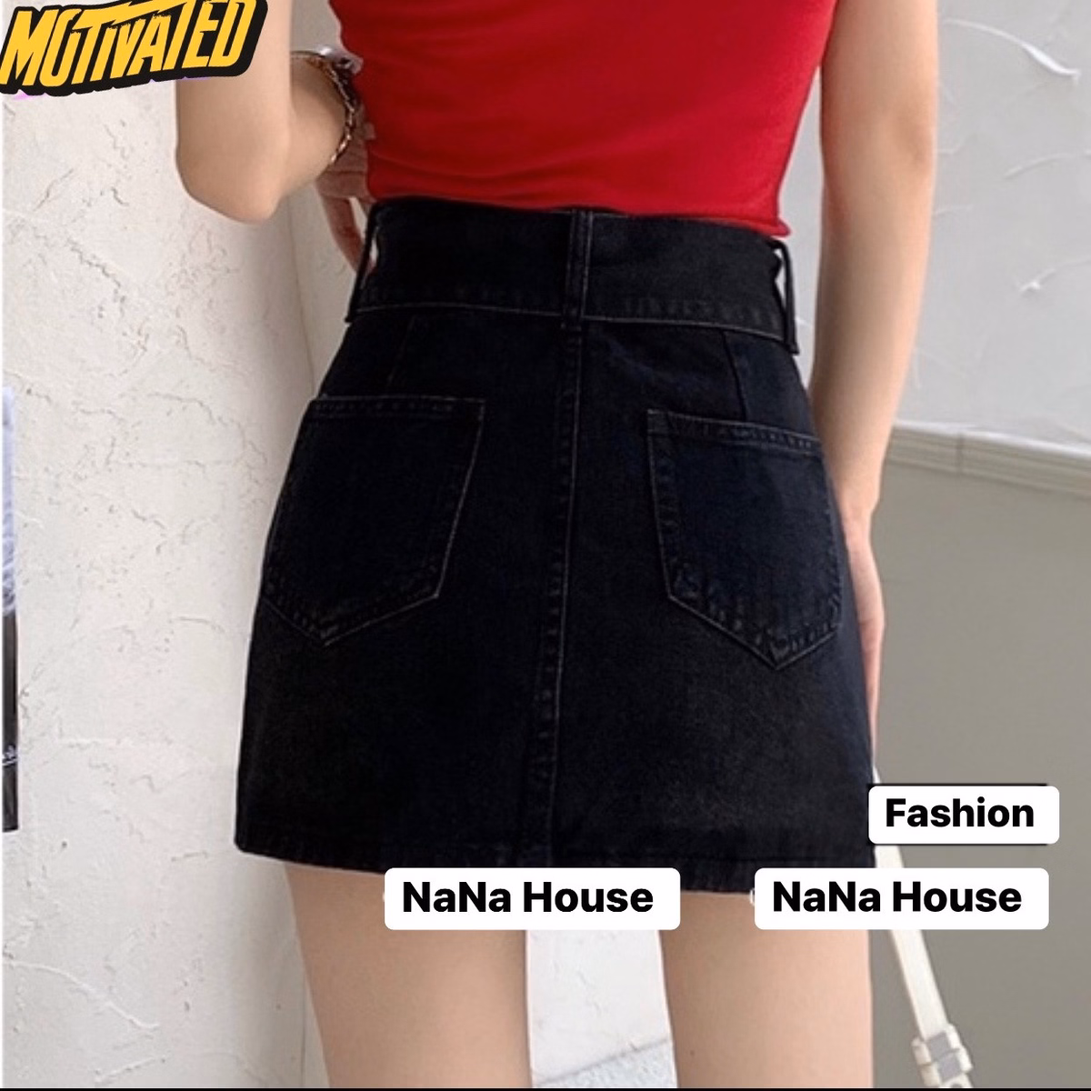 Chân Váy Kaki Chữ A Kèm Thắt Lưng Nữ Kiểu Ôm Body Ug707 - Nana House - Ảnh 2