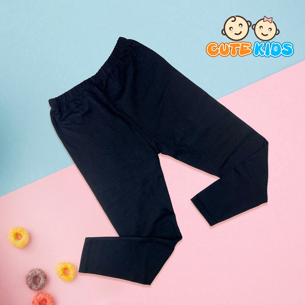 Quần Legging Dài Trơn Bé Gái Cotton Xuất Đẹp Mềm Mát Co Giãn Cho Bé 8-16Kg - Ảnh 7