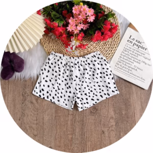 Quần Đùi Ngắn Thun Cho Bé Mùa Hè Họa Tiết Bông Từ 21-40Kg 2 Túi