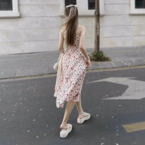 Set Đầm 2 Dây Xốp Hoa Kèm Áo Khoác T1005 - Lisa