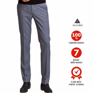 Quần Âu Kẻ Caro To Brown Algo1025 - Aligro