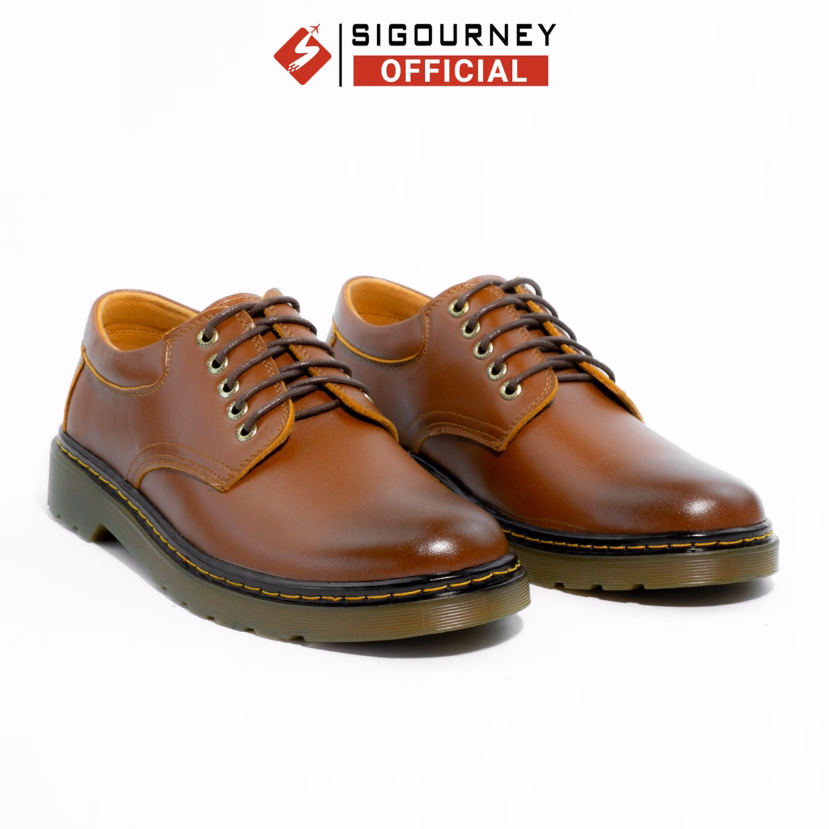 Giày Đốc Da Bò Nappa Cao Cấp Màu Nâu Patina Sdr07 - Sigourney