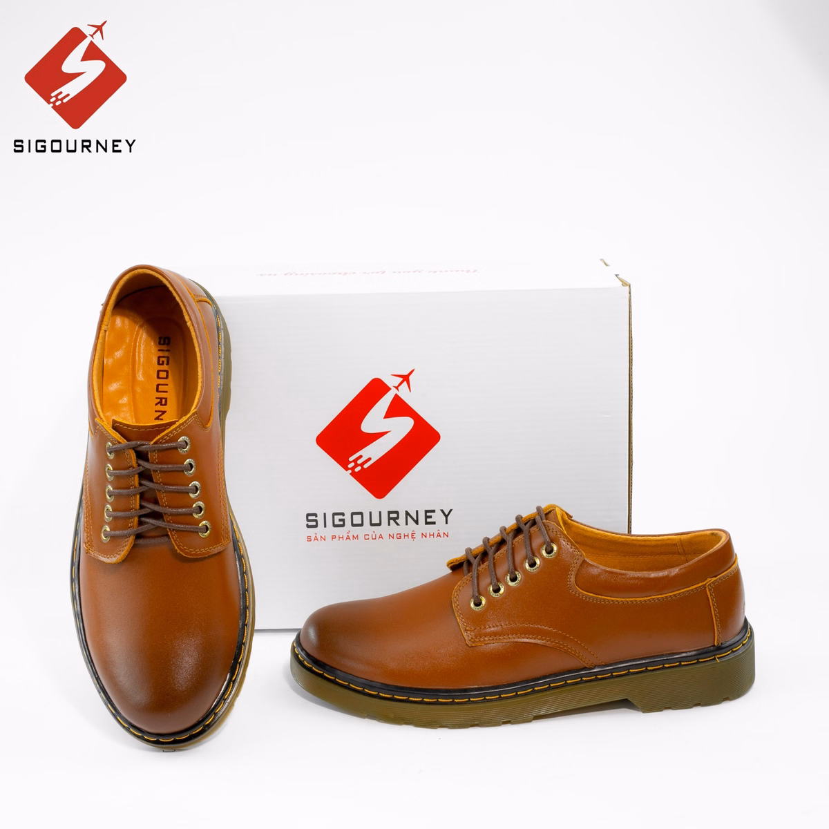 Giày Đốc Da Bò Nappa Cao Cấp Màu Nâu Patina Sdr07 - Sigourney - Ảnh 6