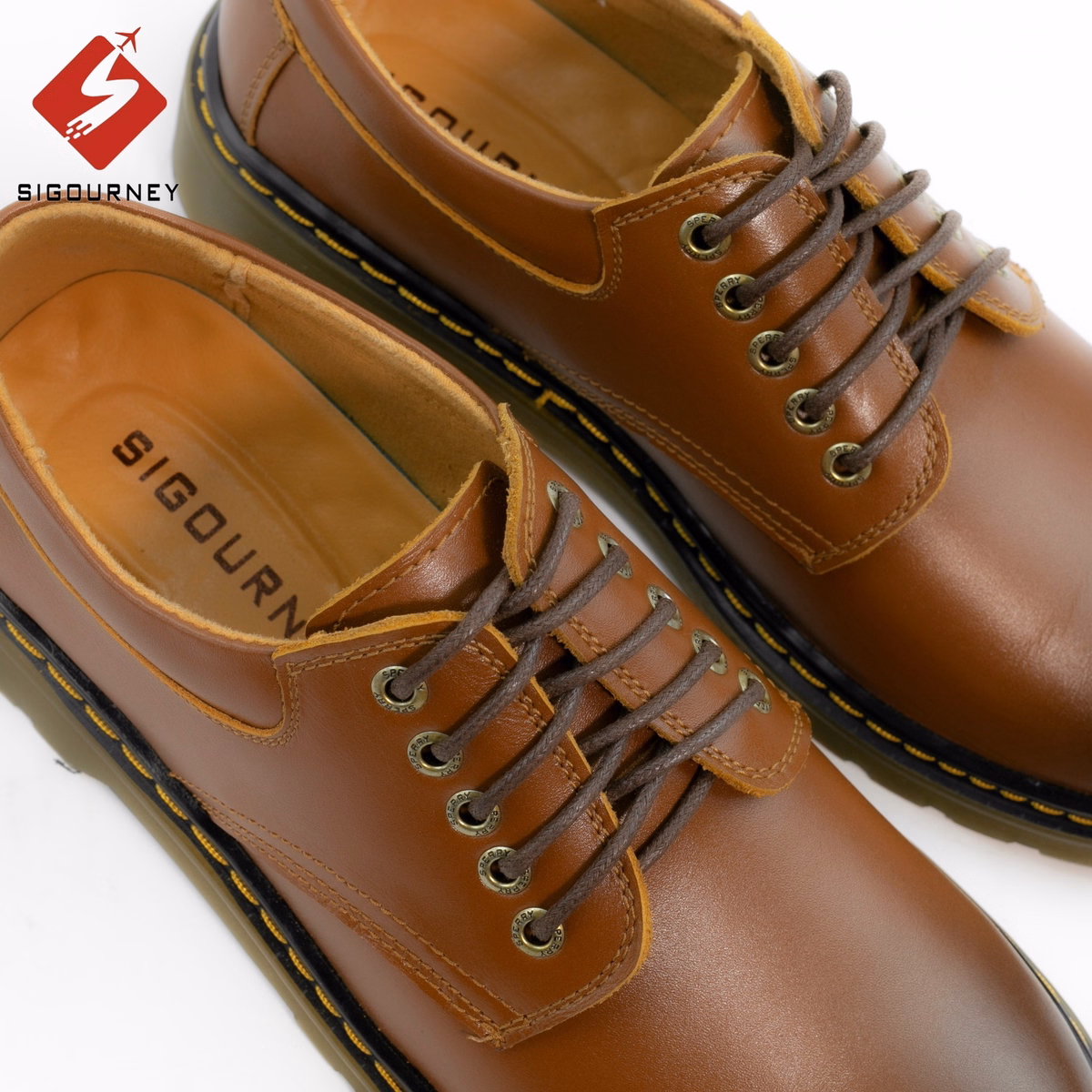 Giày Đốc Da Bò Nappa Cao Cấp Màu Nâu Patina Sdr07 - Sigourney - Ảnh 3