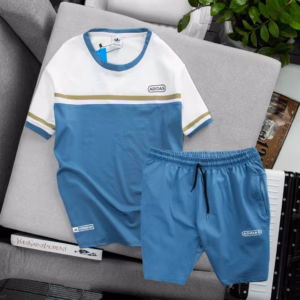 Bộ Thể Thao Nam Cổ Tròn Cộc Tay Vải Cotton Cá Sấu Cao Cấp In Adidas - Men'S Style