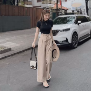 Set Bộ Áo Thun Gân Kèm Quần Dài For M1014 - Aine