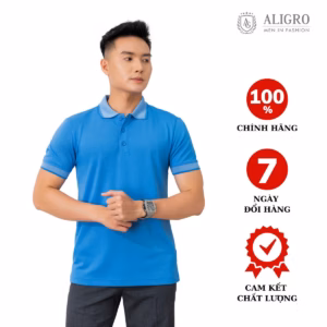 Áo Polo Nam Chất Liệu Cotton Màu Blue - Aligro