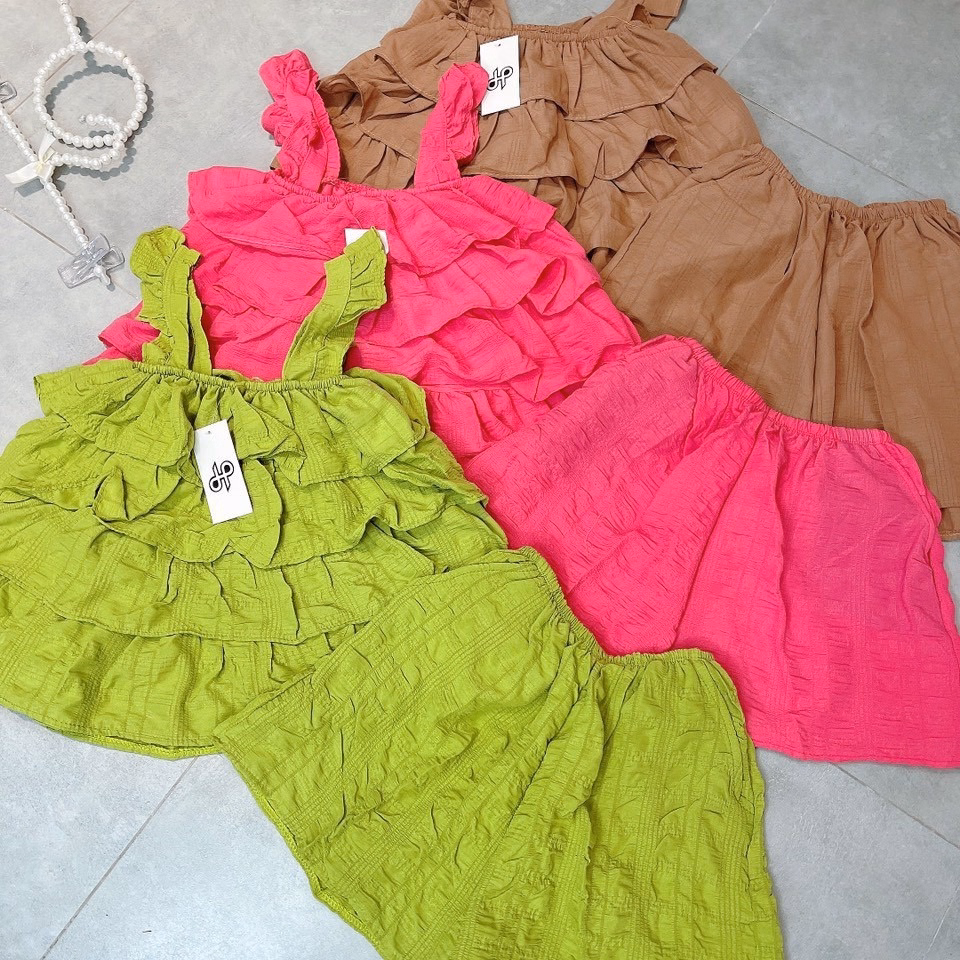 Set Bộ Đồ Nữ Áo Thun Đũi V1015H - Aine - Ảnh 2