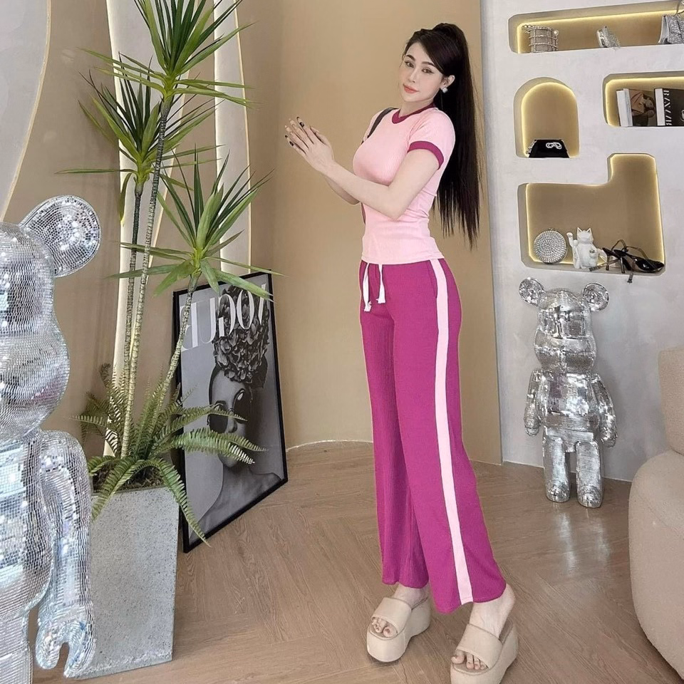 Set Bộ Đồ Nữ 3Dfrm Áo Cộc Tay Quần Dài Có Túi V1015H - Aine - Ảnh 2