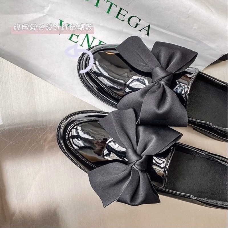 Giày Búp Bê Mũi Tròn Giày Đốc Nữ Màu Trơn Gắn Nơ Phong Cách Hàn Quốc 94 - Larita Fashion - Ảnh 11