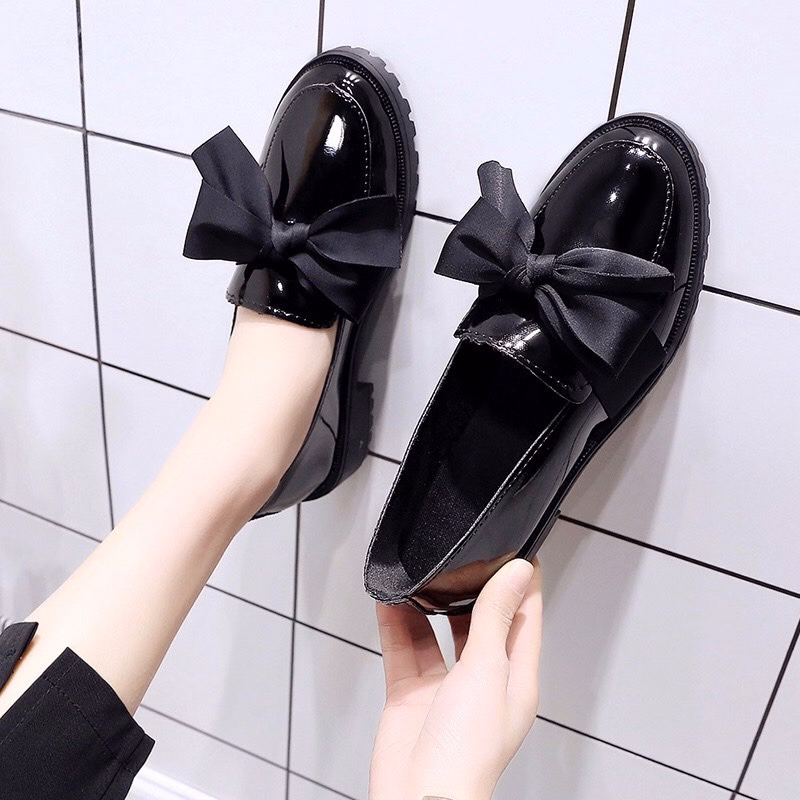 Giày Búp Bê Mũi Tròn Giày Đốc Nữ Màu Trơn Gắn Nơ Phong Cách Hàn Quốc 94 - Larita Fashion - Ảnh 12