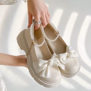 Giày Nữ Meryjanes (From To Lùi 1 Size), Giày Đốc Nữ Mềm Phối Nơ Ngọc Tiểu Thư 441 - Larita Fashion