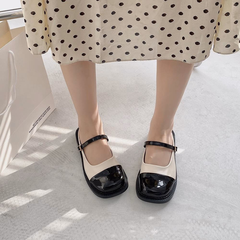 Giày Sục Nữ Đẹp Búp Bê Lolita Da Bóng Vá Mũi Siêu Thời Trang 471 - Larita Fashion - Ảnh 6