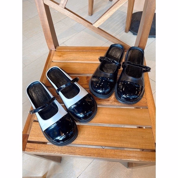 Giày Sục Nữ Đẹp Búp Bê Lolita Da Bóng Vá Mũi Siêu Thời Trang 471 - Larita Fashion - Ảnh 14