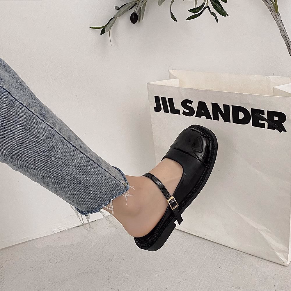 Giày Sục Nữ Đẹp Búp Bê Lolita Da Bóng Vá Mũi Siêu Thời Trang 471 - Larita Fashion - Ảnh 19