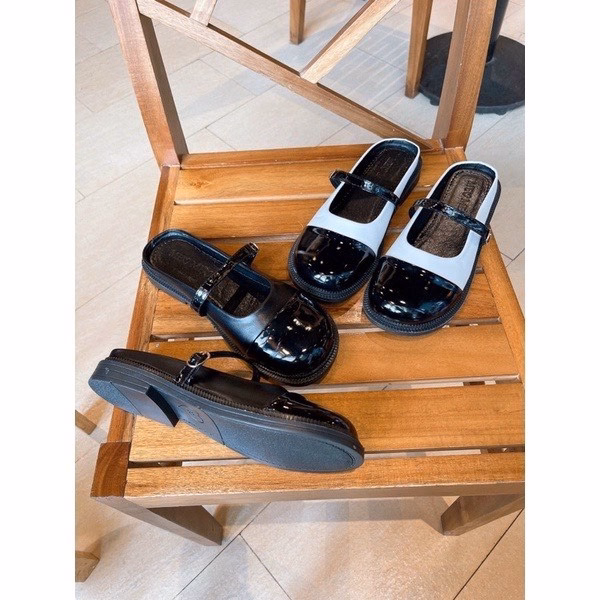 Giày Sục Nữ Đẹp Búp Bê Lolita Da Bóng Vá Mũi Siêu Thời Trang 471 - Larita Fashion - Ảnh 11