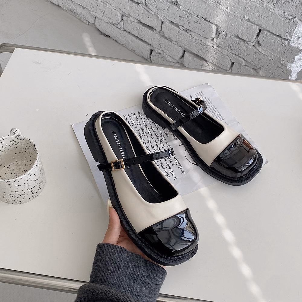 Giày Sục Nữ Đẹp Búp Bê Lolita Da Bóng Vá Mũi Siêu Thời Trang 471 - Larita Fashion - Ảnh 13