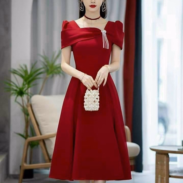 Đầm Xòe Rộng Tay Phồng Kèm Phụ Kiện, Umi Kèm Đá V993H - Aine - Ảnh 5