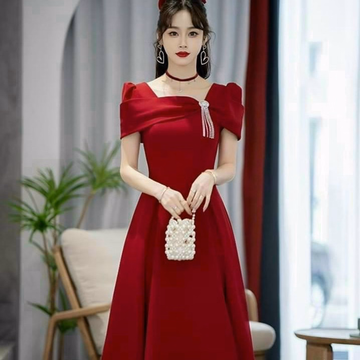 Đầm Xòe Rộng Tay Phồng Kèm Phụ Kiện, Umi Kèm Đá V993H - Lisa - Ảnh 2