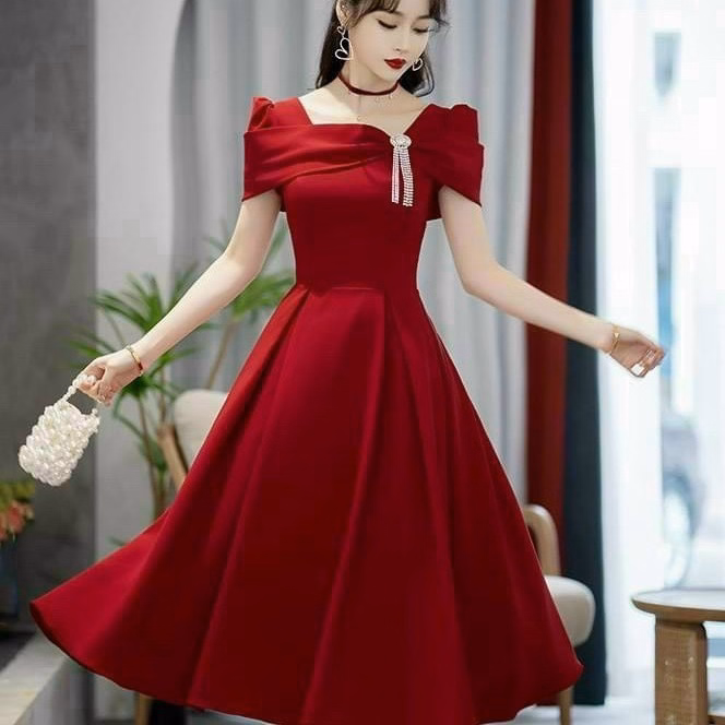 Đầm Xòe Rộng Tay Phồng Kèm Phụ Kiện, Umi Kèm Đá V993H - Lisa - Ảnh 5