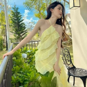 Đầm Bèo Gơn Sóng Hở Vai Voan Cao Cấp V985H - Lisa