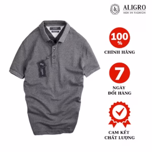 Áo Polo Nam Ngắn Tay Chất Liệu Cotton Hoạ Tiết Nhí Đơn Giản Sang Trọng Algplo46 - Aligro