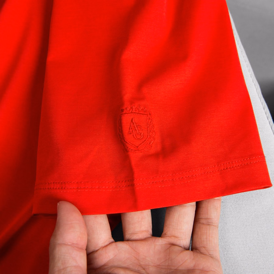 Áo Thun Nam Cổ Tròn Màu Đỏ Cam Kiểu Dáng Thể Thao Thấm Hút Tốt Co Giãn Thoải Mái Algapc063 - Aligro - Ảnh 7
