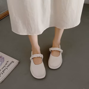 Giày Sục Nữ Vintage Lolita Tiểu Thư Da Mềm Phong Cách Hàn Quốc 216 - Larita Fashion