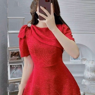 Đầm Xòe Dài Kèm Phụ Kiện Chất Xốp Gạo V948H - Aine - Ảnh 2