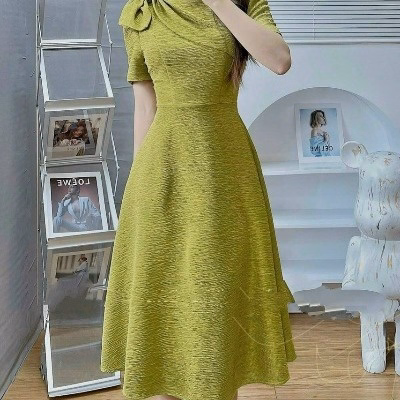 Đầm Xòe Dài Kèm Phụ Kiện Chất Xốp Gạo V948H - Aine - Ảnh 3