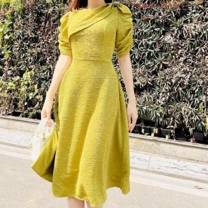 Đầm Xòe Dài Kèm Phụ Kiện Chất Xốp Gạo V948H - Aine - Ảnh 10