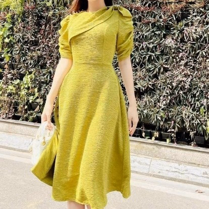 Đầm Xòe Dài Kèm Phụ Kiện Chất Xốp Gạo V948H - Lisa - Ảnh 7