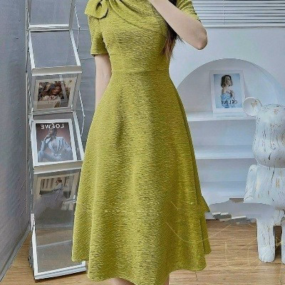 Đầm Xòe Dài Kèm Phụ Kiện Chất Xốp Gạo V948H - Lisa - Ảnh 6