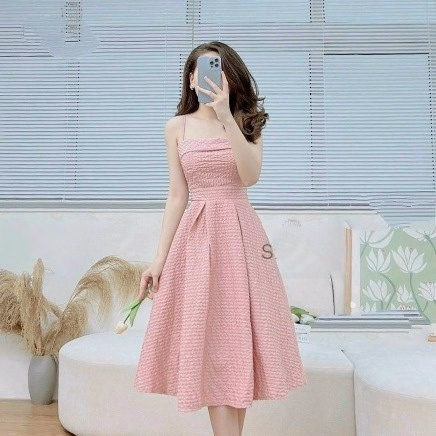 Đầm Xòe 2 Dây Xếp Ly 2 Lớp ( Có Mút Ngực) V905H - Lisa - Ảnh 3