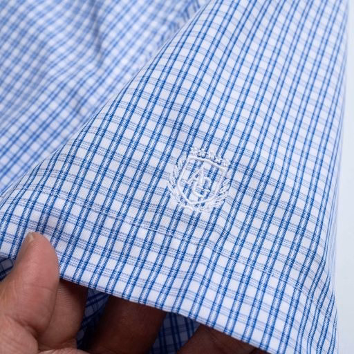 Áo Sơ Mi Nam Cộc Tay Bamboo Kẻ Caro Navy Algs-C120 - Aligro - Ảnh 7