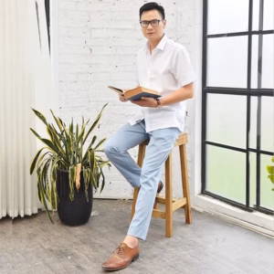 Áo Sơ Mi Cộc Tay Trắng Algs-C63 - Aligro