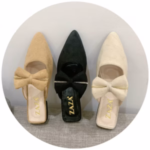 Dép Sục Nữ Da Mềm Đính Nơ Siêu Xinh 66 - Larita Fashion