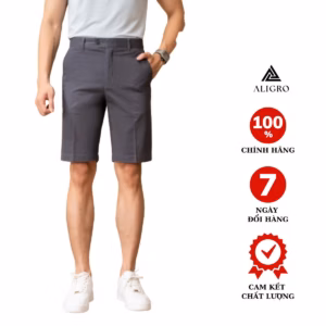 Quần Sooc Kaki Màu Xám Algqs1081 - Aligro