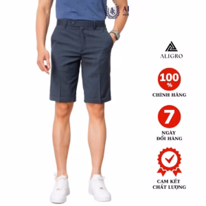 Quần Sooc Nam Kẻ Vuông Nhỏ Algqs1063 - Aligro