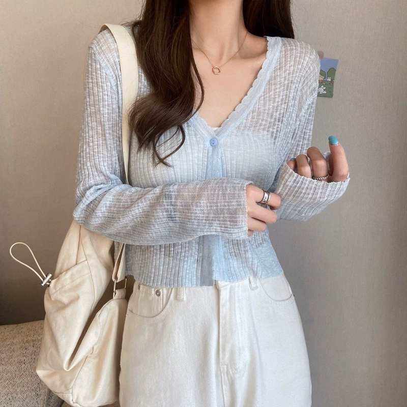 Áo Khoác Len Mỏng Phối 1 Khuy Cúc Giữa Dành Cho Các Nàn Thơ Sldca153 - Diepchi Fashion - Ảnh 5